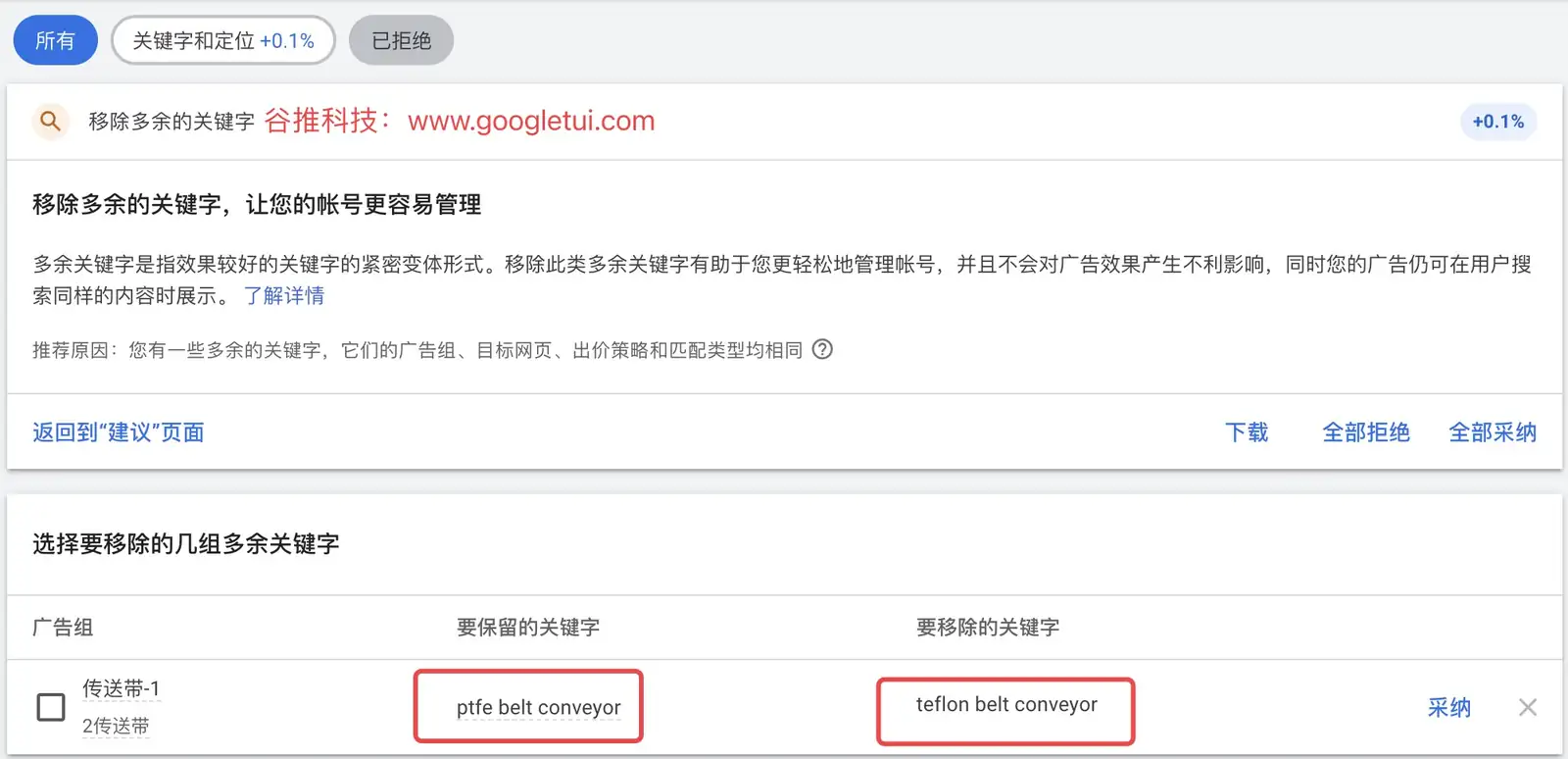 移除多余的关键字