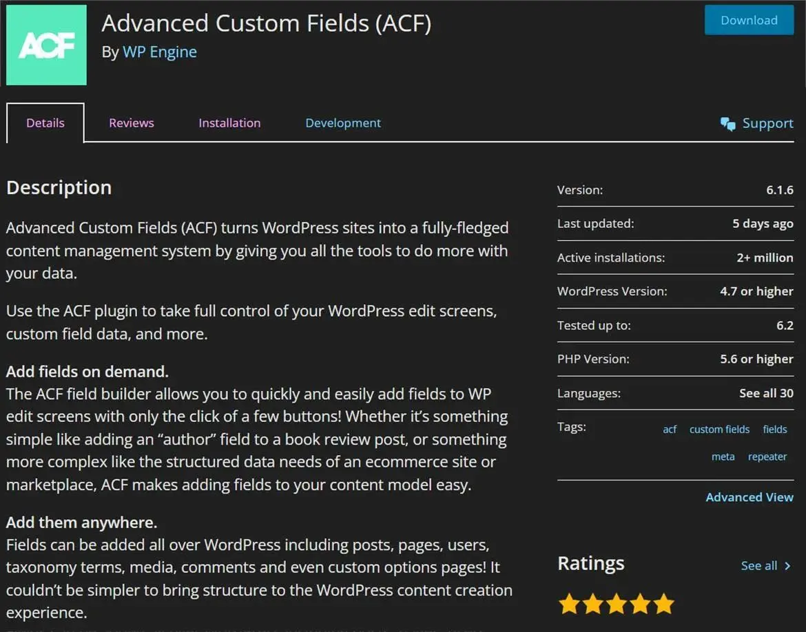 Advanced Custom Fields